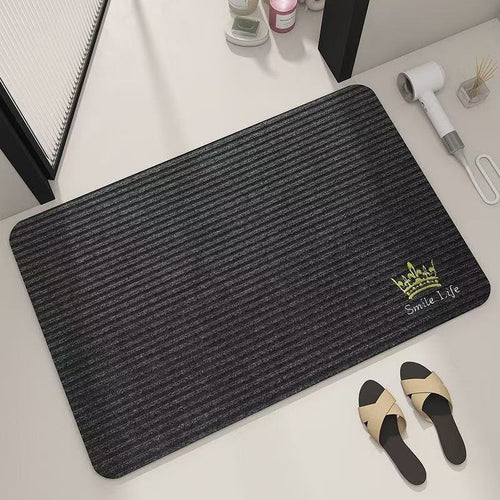 Embroidered Striped Door Mat – Welcome & Smile Life Designs