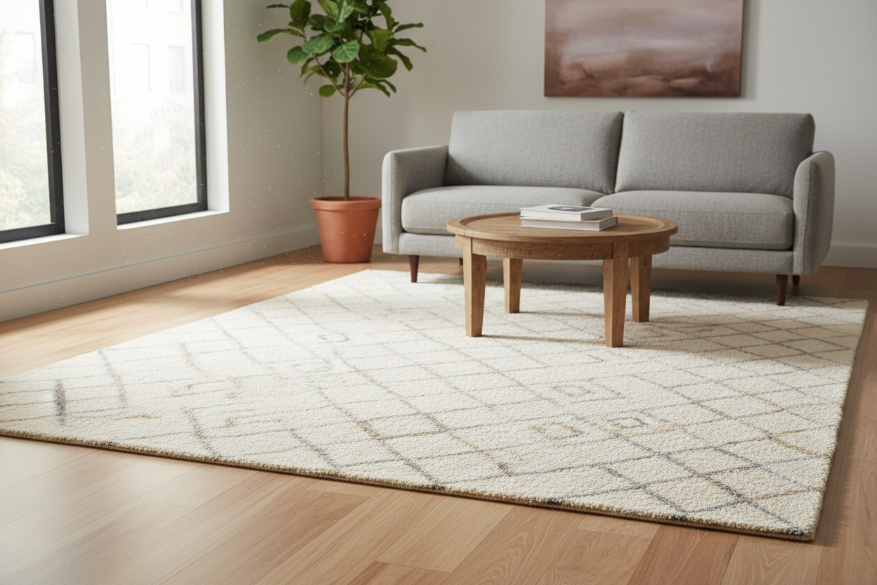 Soft plush home carpet in a modern living room